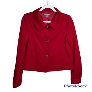 Ann Taylor Cropped Red Jacket Size 4